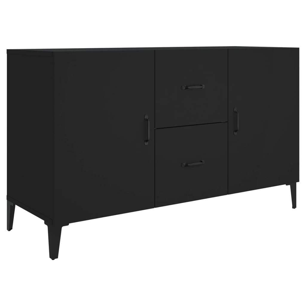 Aparador De Madera De Ingeniería Negro 100x36x60 Cm / Vetonek_2