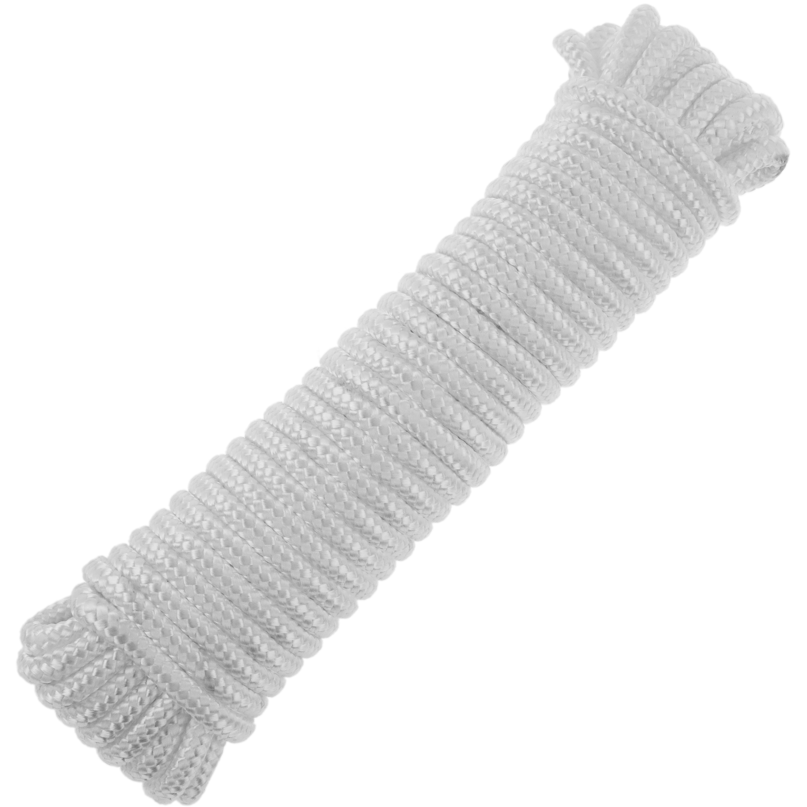 Cuerda Trenzada De Nailon 20 M X 6 Mm Blanca_0