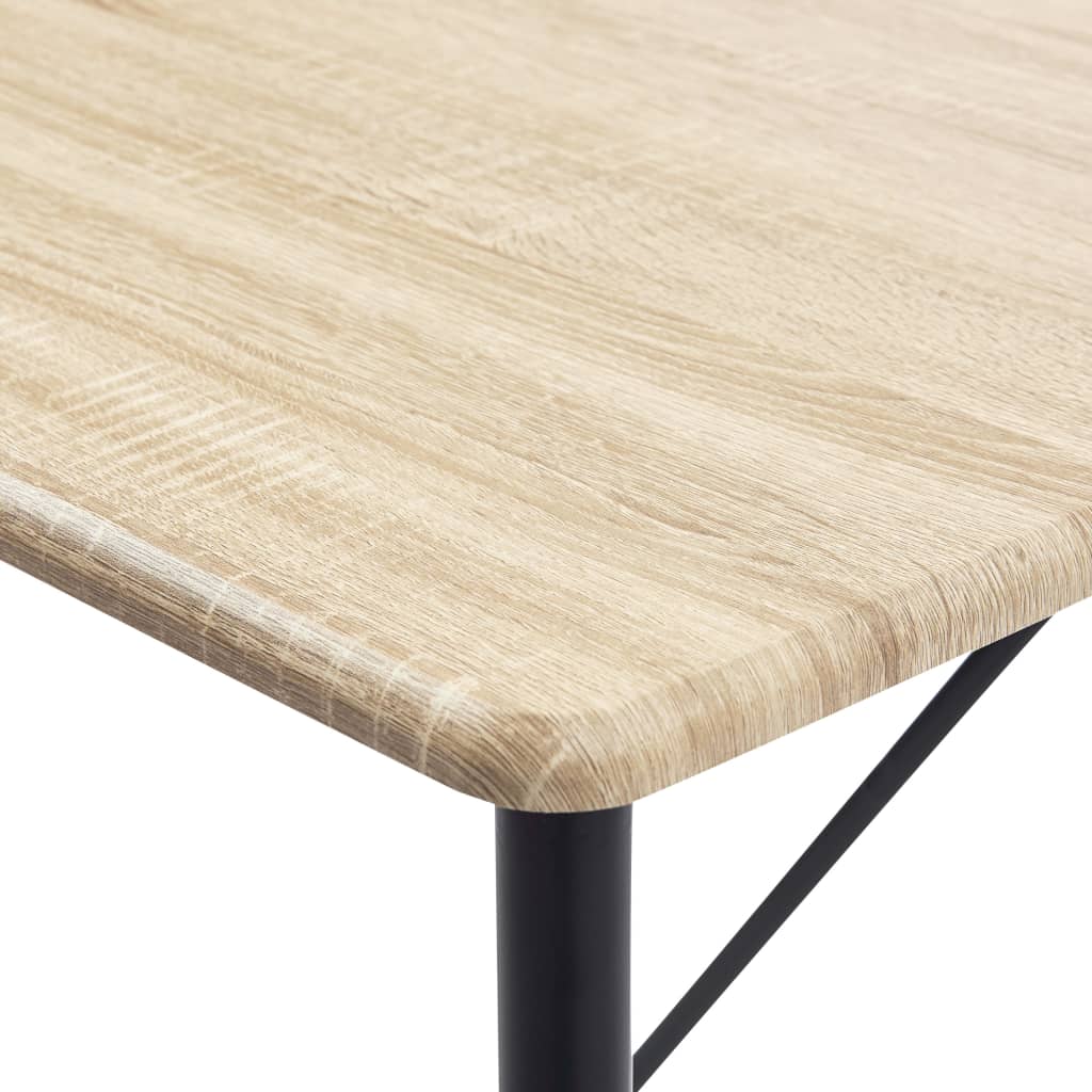 Mesa Alta De Cocina Mdf Color Roble 120x60x110 Cm_3