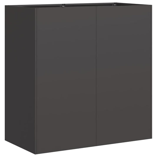 Jardinera De Acero Laminado En Frío Negro 80x40x80 Cm_0