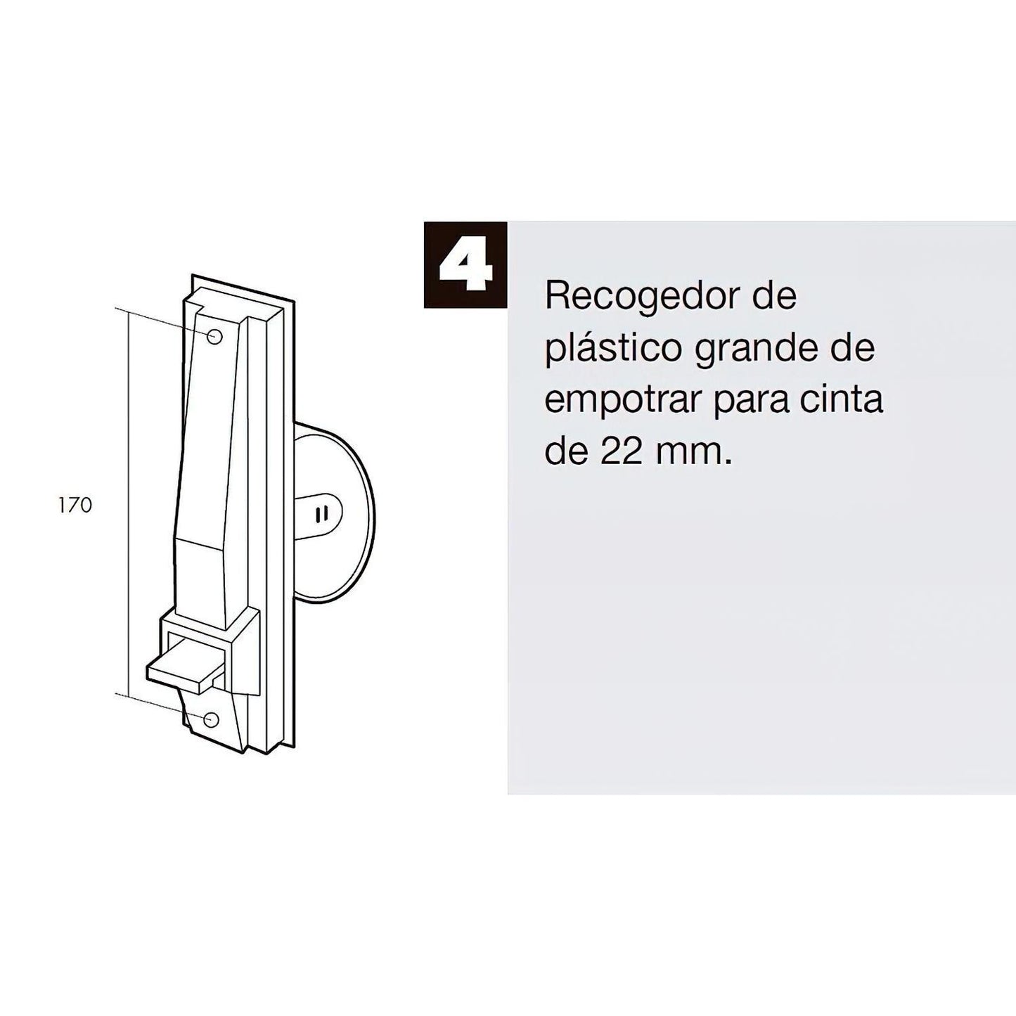 Recogedor Persiana Plastico Grande Cinta 22 Mm._3