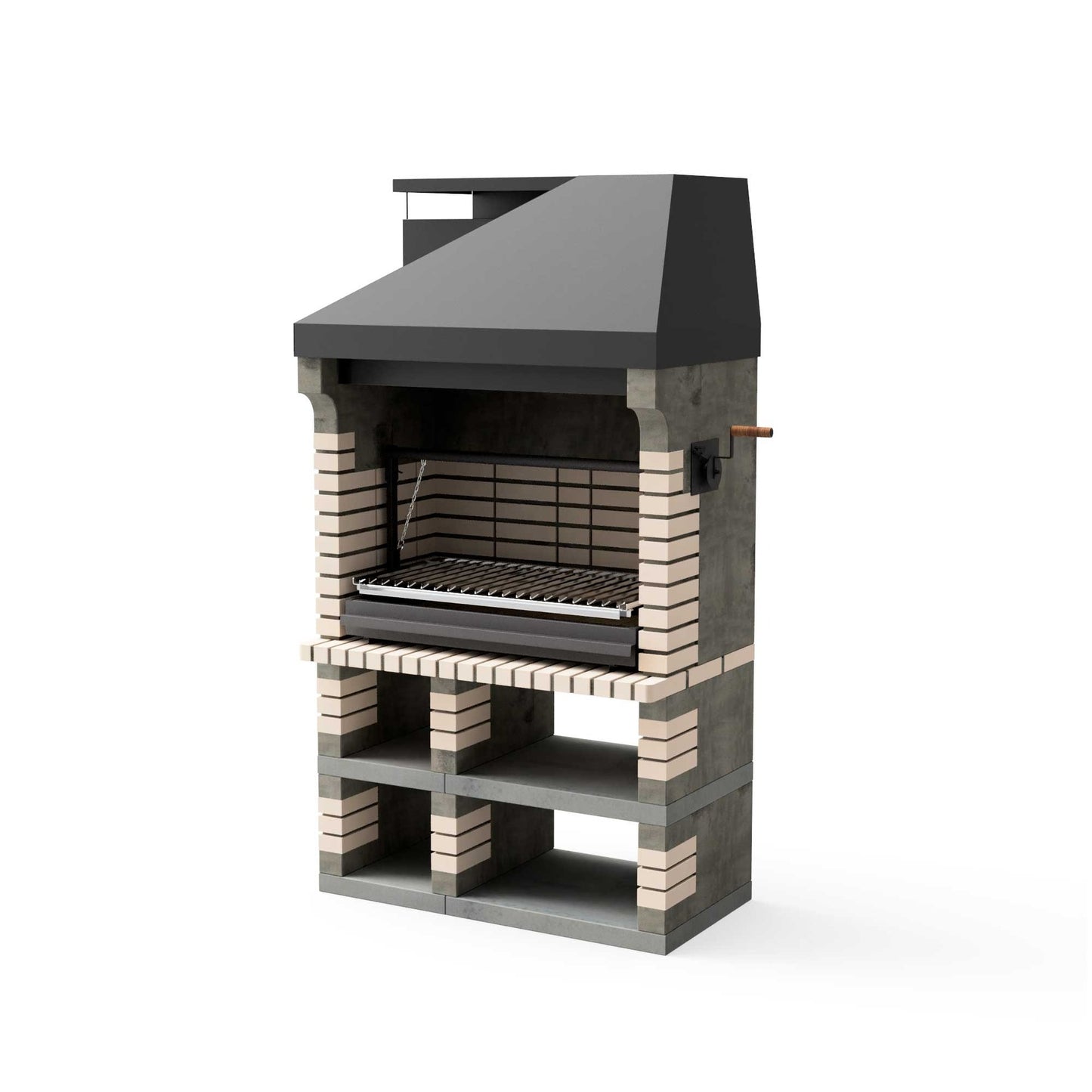 Churrasqueira completa Movelar bege Pan American Plus XL