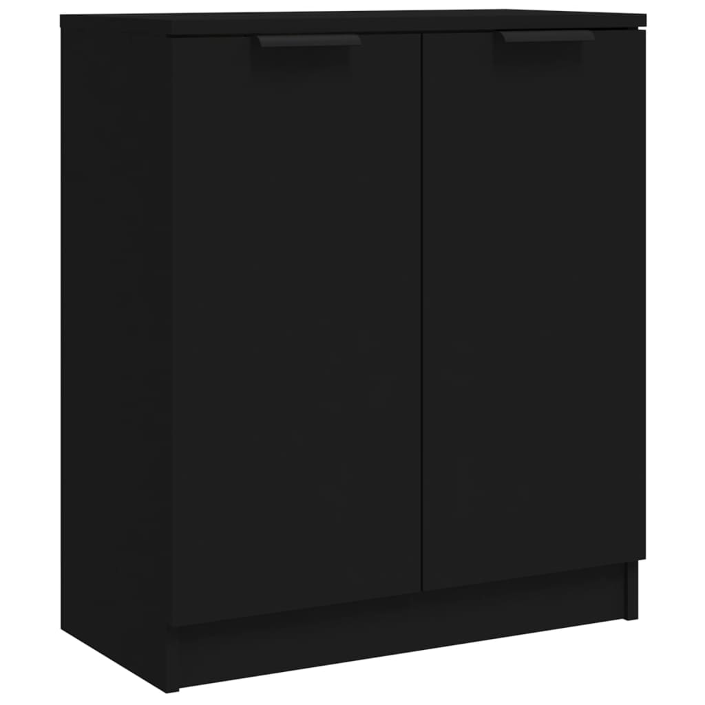 Aparador De 3 Piezas Madera Contrachapada Negro_3