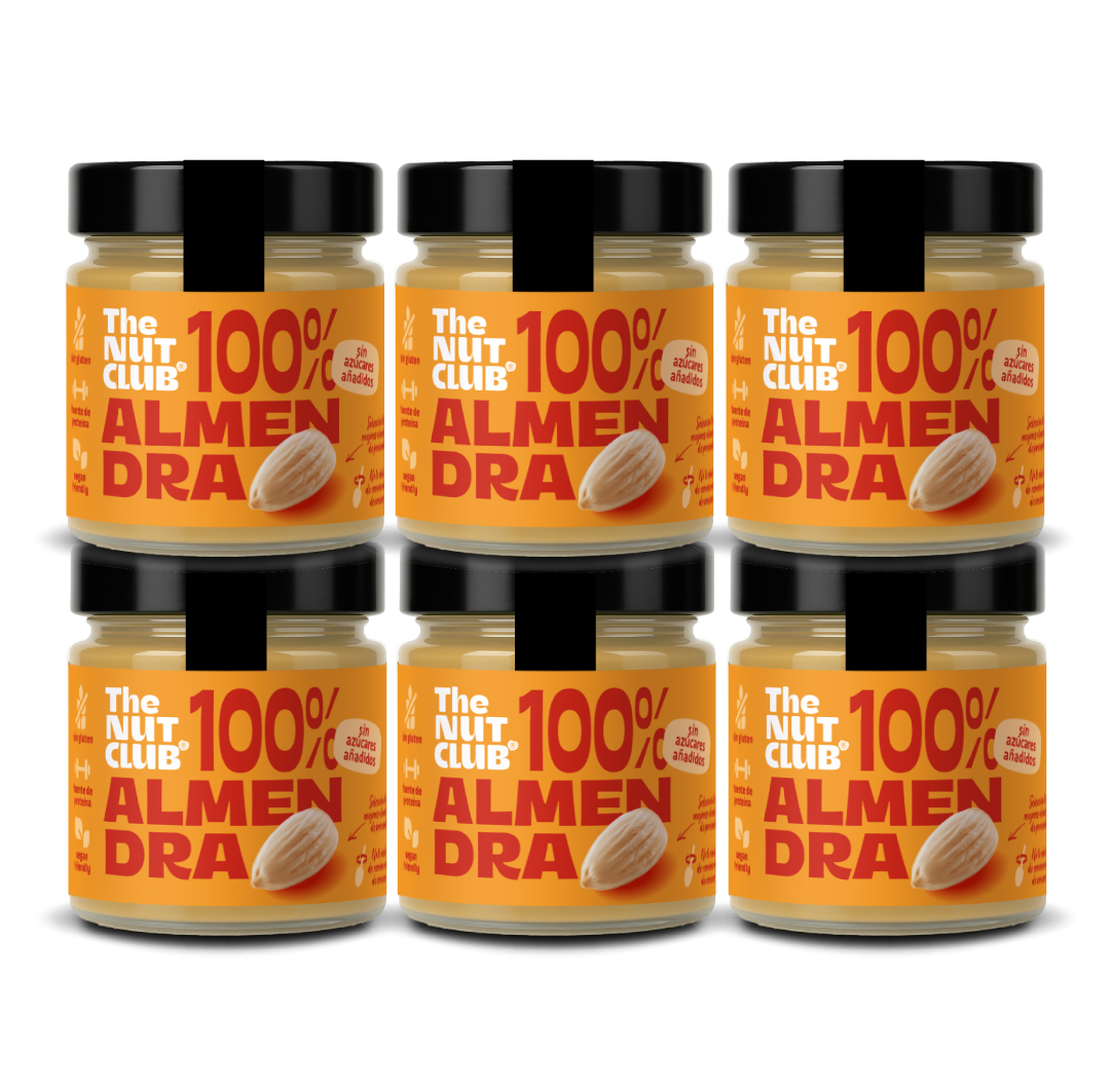 Pack crema 100% almendra nacional 6 uds The Nut Club 1080g_0