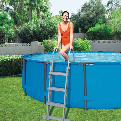 Vidaxl Bestway Escalera De Seguridad Para Piscina 4 Peldaños Flowclear 122 Cm_3