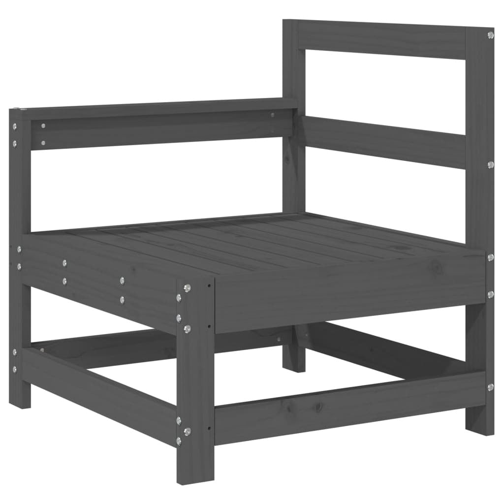 Vidaxl Juego De Sofás De Jardín 5 Piezas Madera Maciza De Pino Gris_3