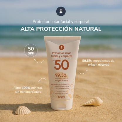 Creme Protetor Solar 100% Mineral FPS50 Planeta Huerto 100 ml