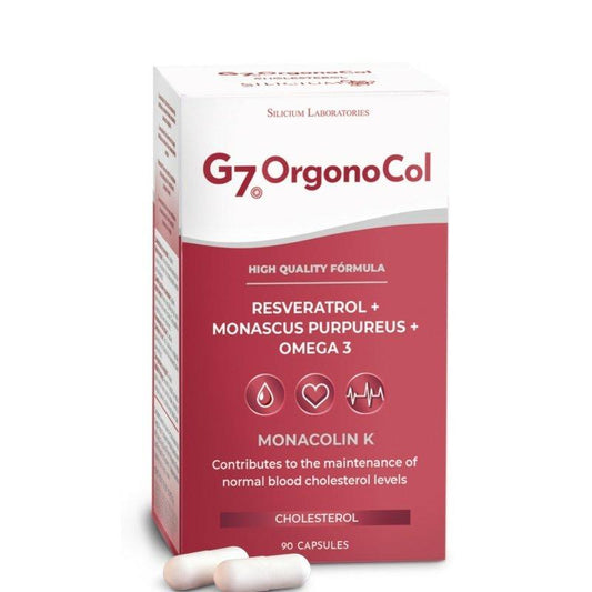 G7 OrgonoCol Resveratrol e Arroz Vermelho Levedado, 2,95mg de Monacolina 135 cápsulas