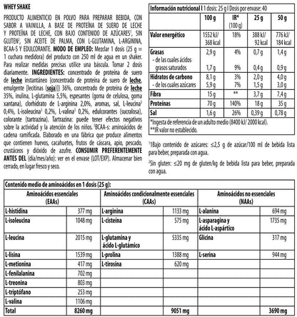 Whey Shake - 1kg - Vainilla - Proteina De Suero Whey - Biotech Usa_5
