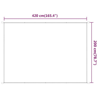 Vidaxl Toldo Vertical Gris Antracita 200x420 Cm Tela Oxford_2