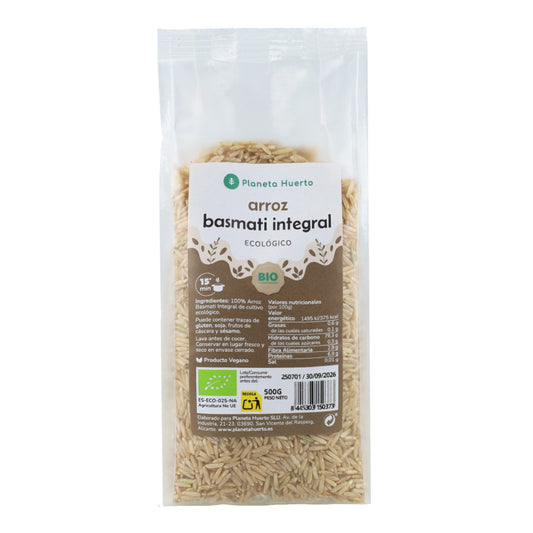 Arroz Basmati Integral Biológico Planeta Huerto 500 g