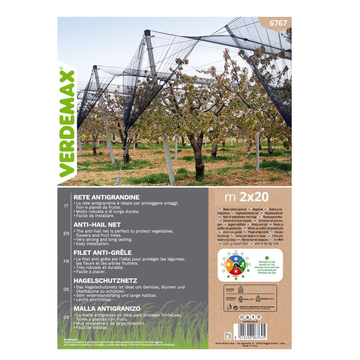 Tela anti-granizo Verdemax 2 x 10 m