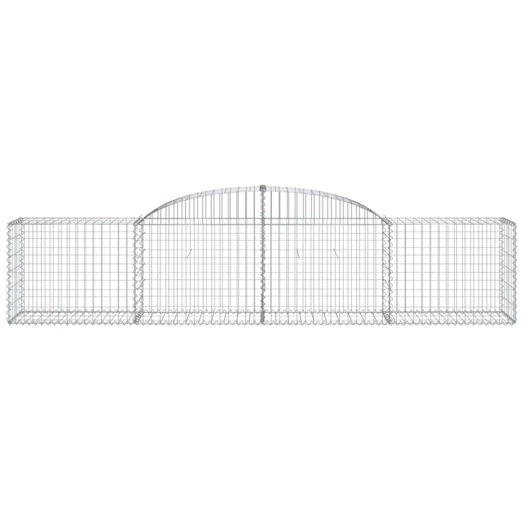 Cestas De Gaviones 12 Uds Forma De Arco Hierro 300x50x60/80 Cm_3