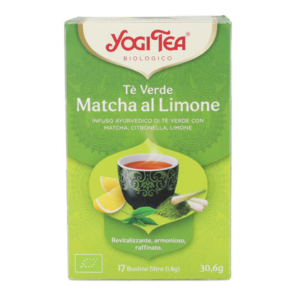 Yogi Tea Chá Verde Biológico e Matcha Limão, 17 saquetas