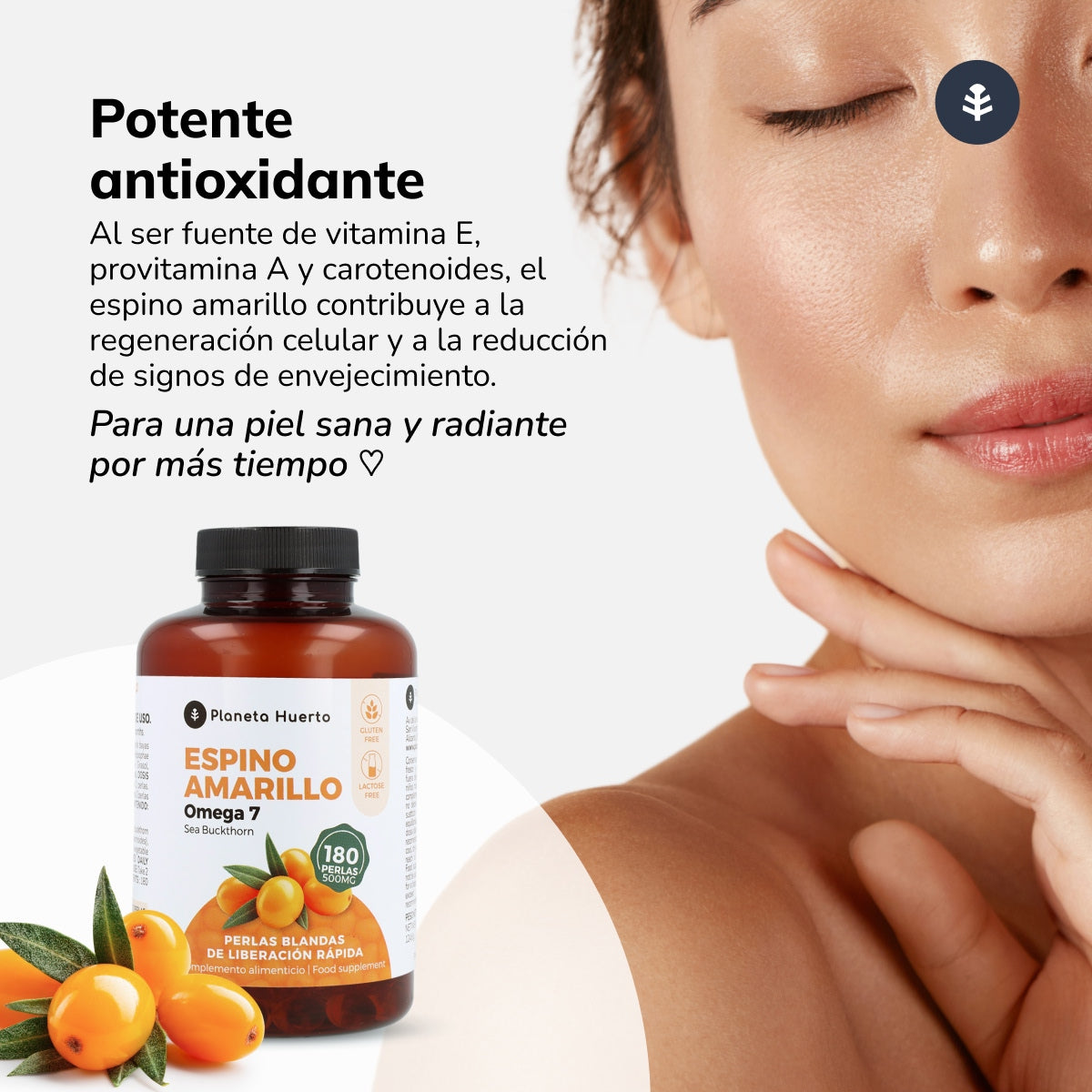 Pack 3x Omega 7 Espino Amarillo Planeta Huerto 180 Perlas