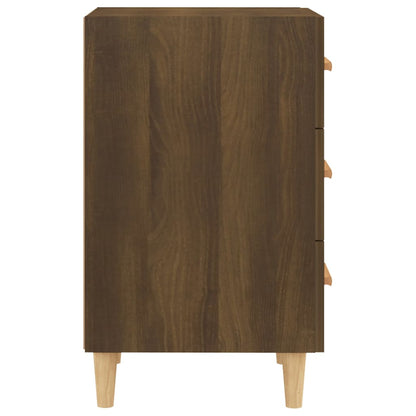 Mesita De Noche Madera De Ingeniería Marrón Roble 40x40x66 Cm_3