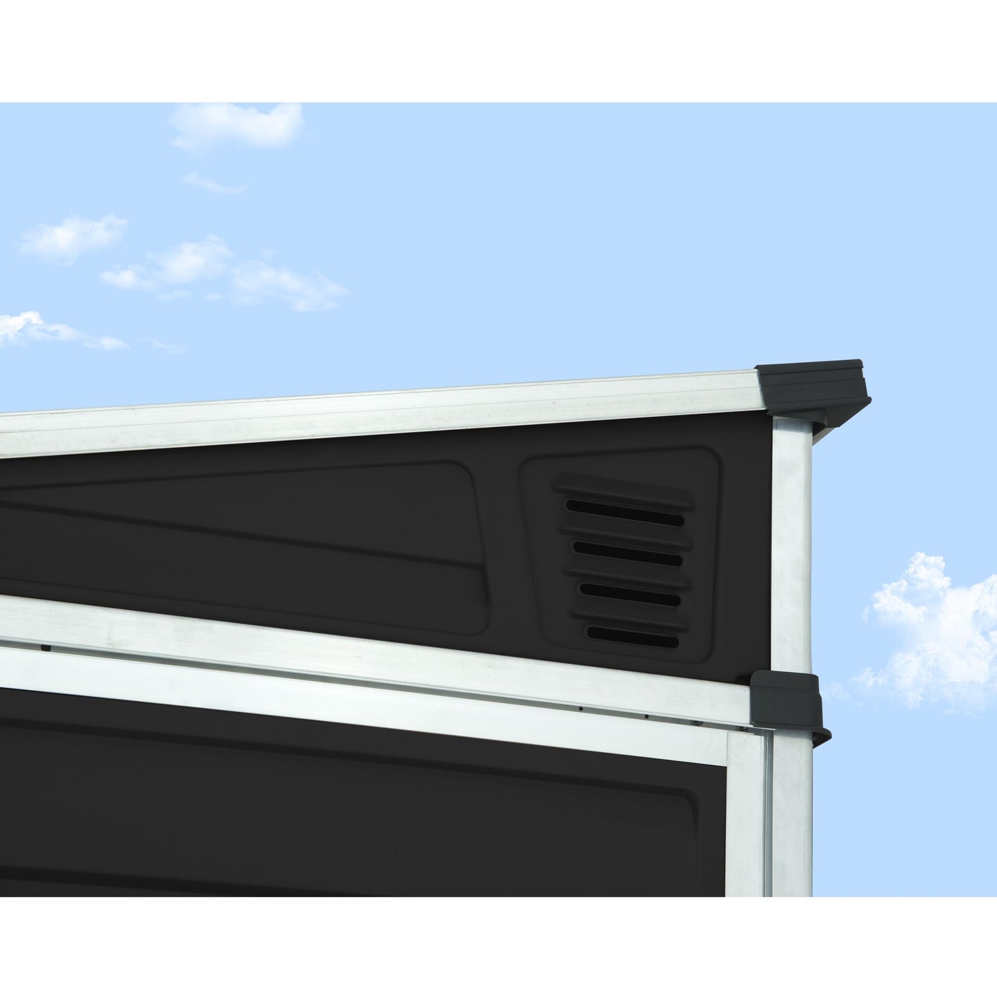 Pent Garden Shed 177x117 cm Cinza Escuro 