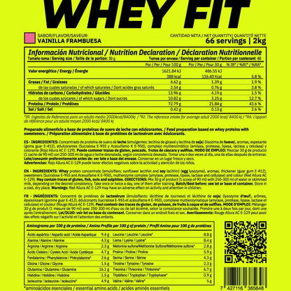 Whey Fit - 2kg - Vainilla Frambuesa - Aumenta La Masa Muscular - Masmusculo_4