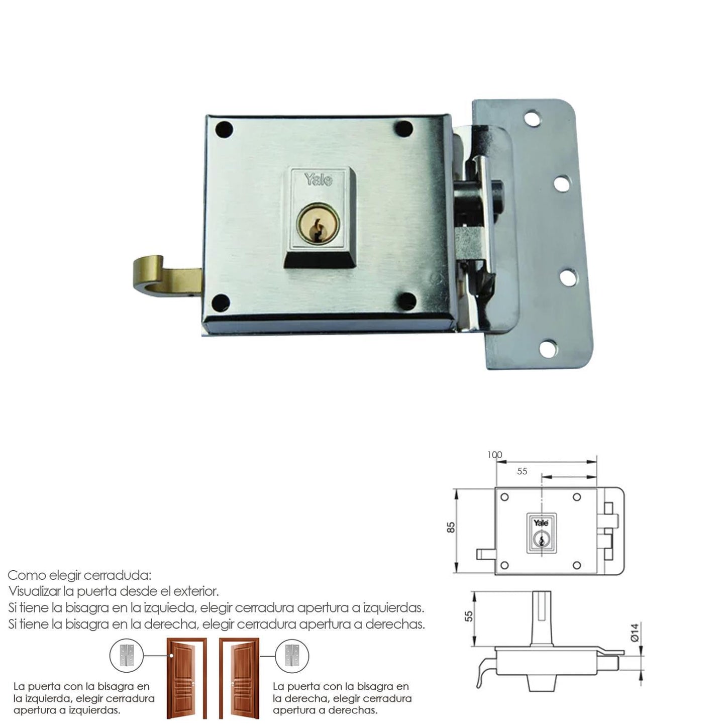 Cerradura Yale    6-10-hn/ Derecha_1