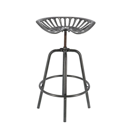 Esschert Design Taburete Con Forma De Asiento De Tractor Gris_0