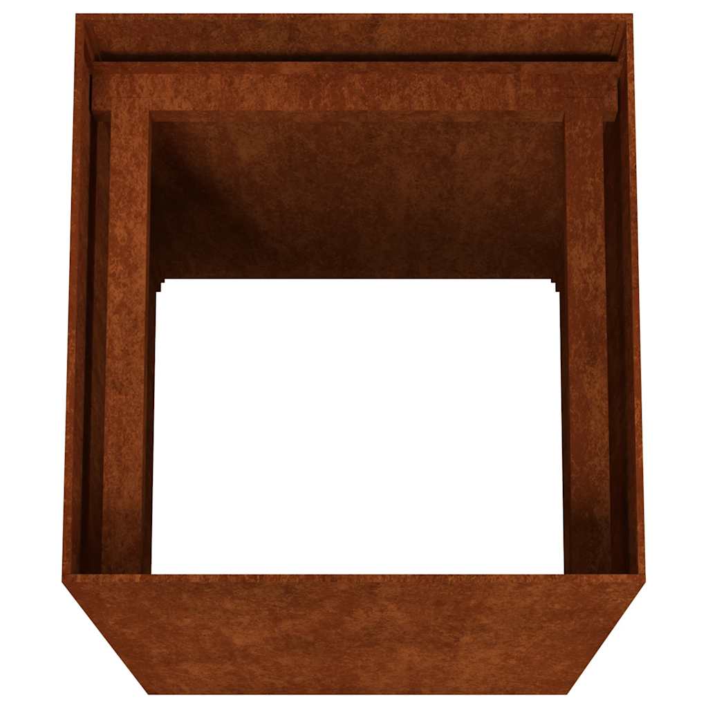 Jardinera De Acero Corten 40x40x80 Cm_4