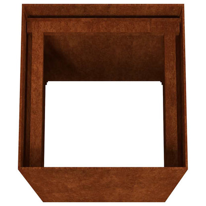 Jardinera De Acero Corten 40x40x80 Cm_4