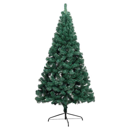 Vidaxl Medio Árbol De Navidad Con Luces Y Bolas Verde 180 Cm_3