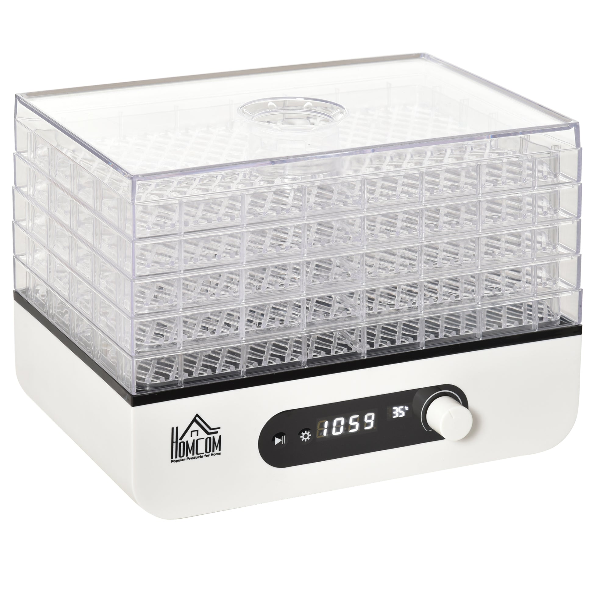 Homcom Deshidratador De Alimentos 400w Con Temperatura Ajustable_0