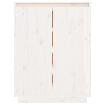 Armario Zapatero De Madera Maciza De Pino 60x35x80 Cm / Vetonek_1