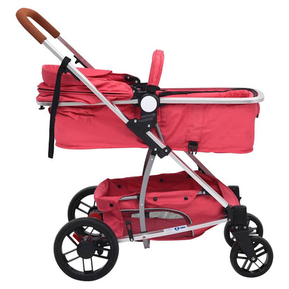 Vidaxl Carrito De Bebés 3 En 1 De Aluminio Rojo_4