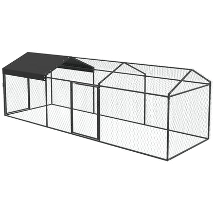 Pawhut Gallinero Para Exterior Grande 3x1x1 M Con Cubierta Anti-uv E Impermeable_4