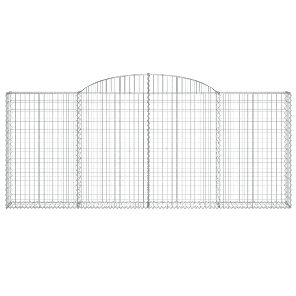 Cestas De Gaviones 7 Uds Forma De Arco Hierro 300x30x120/140 Cm_3