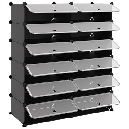 Zapatero Pp Negro 94,5x36,5x106 Cm / Vetonek_5