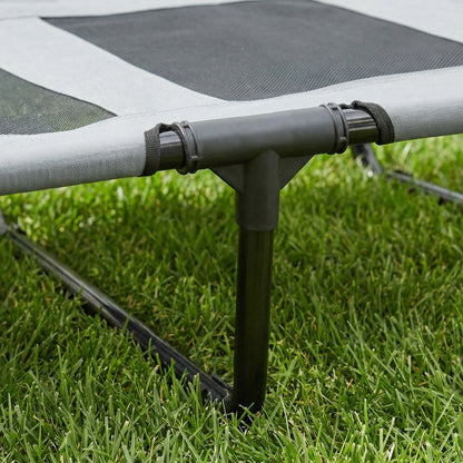 Pawhut Cama Elevada Para Mascotas Portátil Con Toldo Extraíble Exterior_3