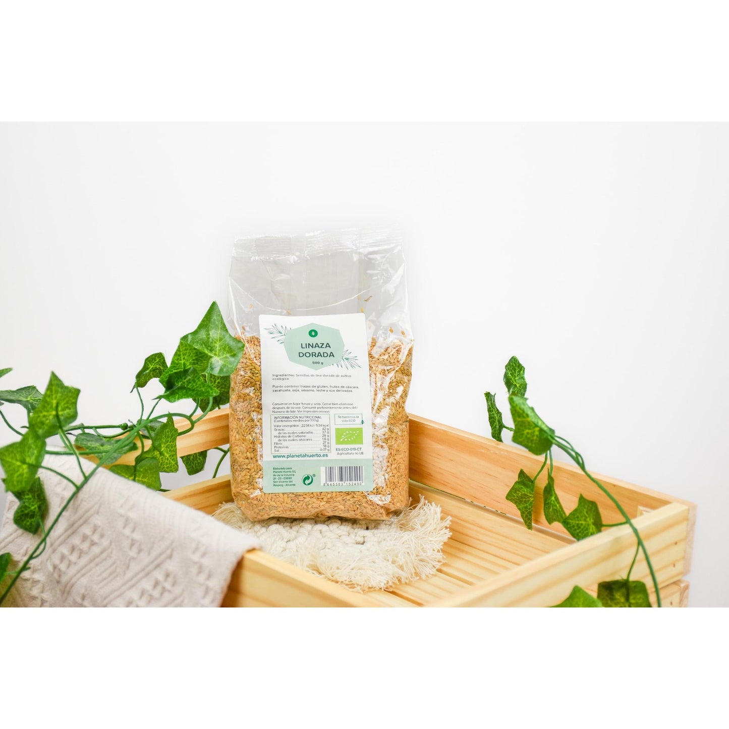 Sementes de linhaça dourada ECO Planeta Huerto 500 g