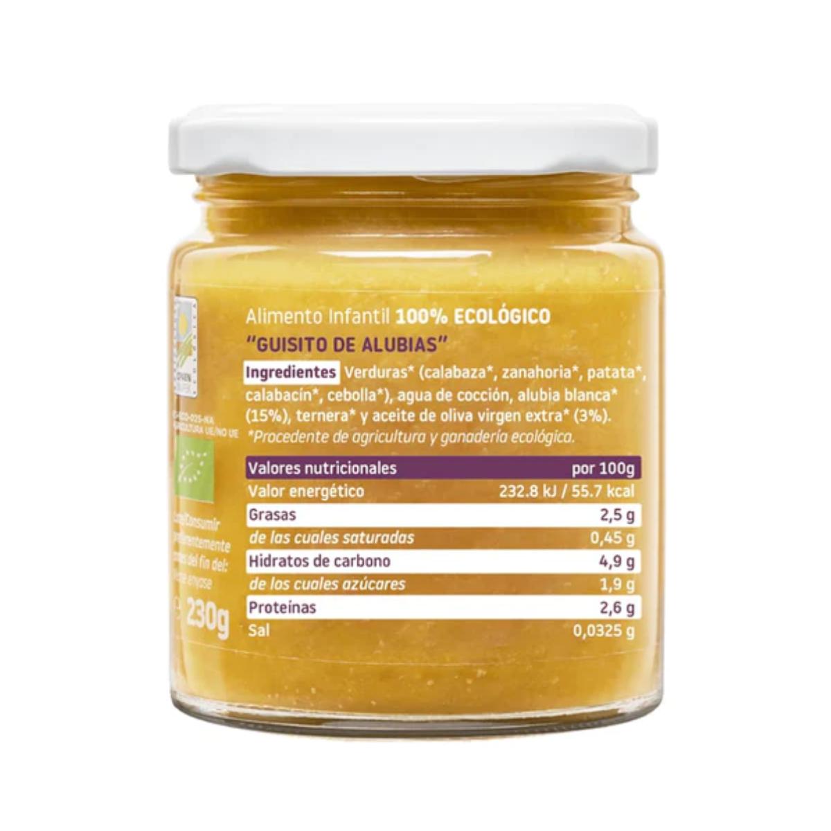 Embalagem de 12 frascos de feijão biológico Smileat, 230 g