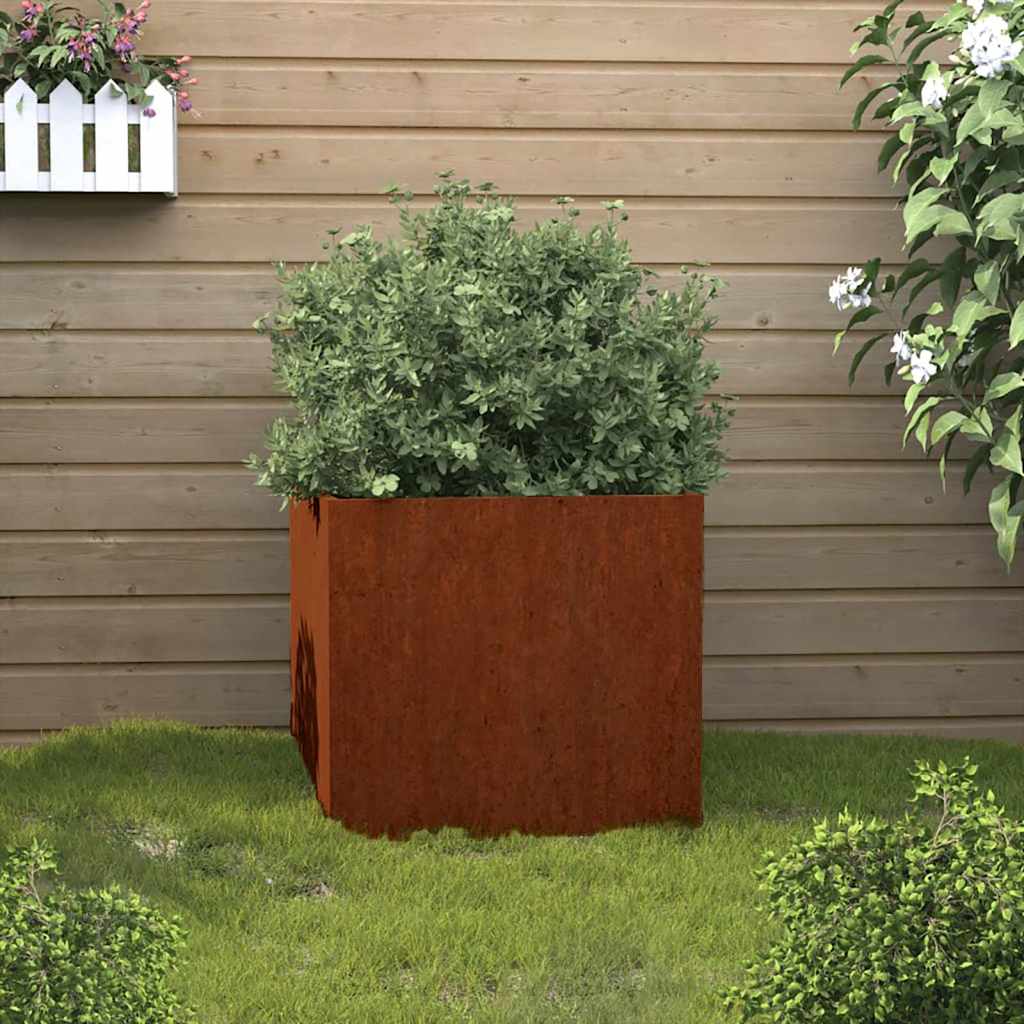 Jardinera De Acero Corten 49x47x46 Cm_1