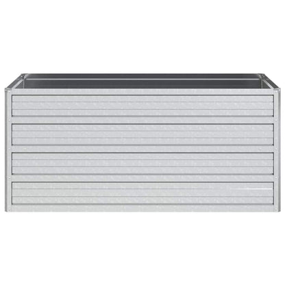 Arriate De Acero Galvanizado Plateado 100x40x45 Cm_3