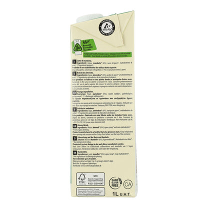 Pack de 6 Bebidas Vegetais de Amêndoa adoçadas com Agave Biológico EcoMil 1L