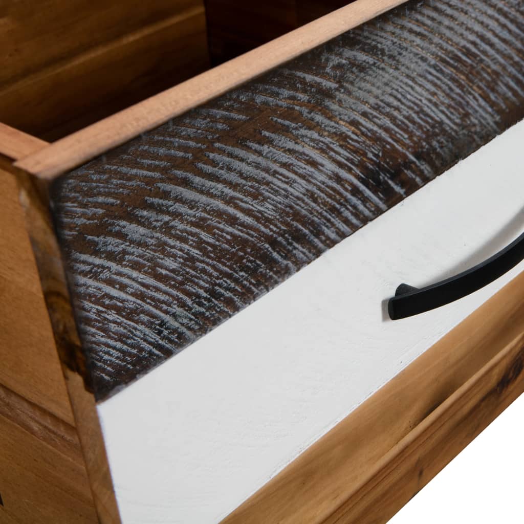Mesa De Centro De Madera Maciza De Acacia 90x50x37,5 Cm_3