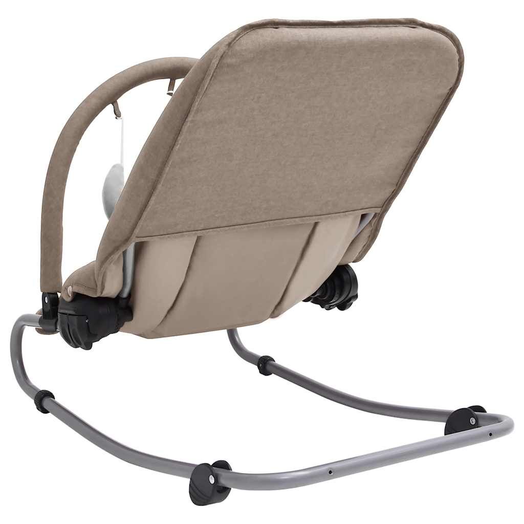 Vidaxl Hamaca Mecedora Para Bebés De Acero Gris Taupe_4