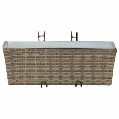 Barandilla 2 Uds. Gris 50 X 17 X 17 Cm Metal_4