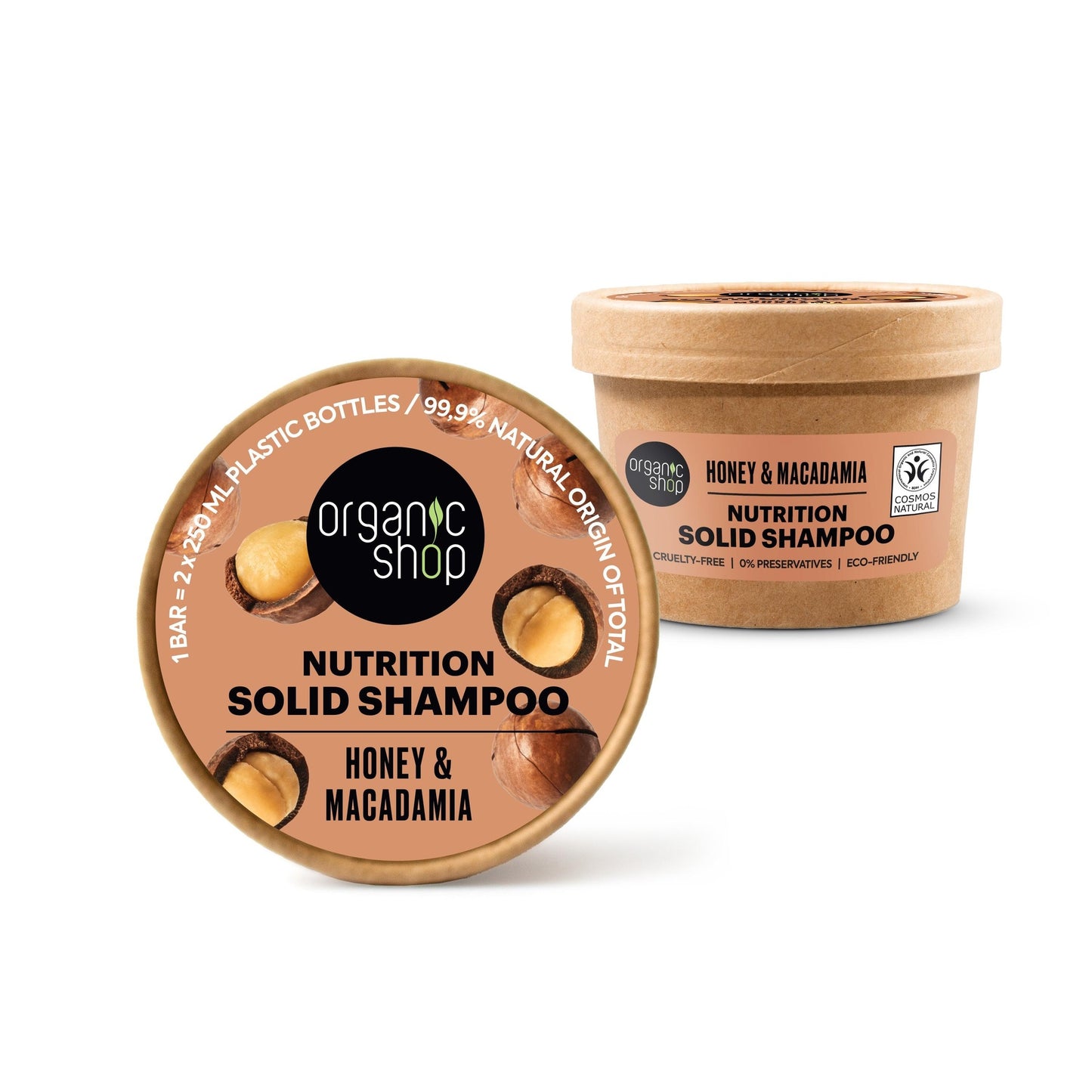 Champô Sólido Nutritivo Organic Shop Mel e Macadâmia 60g