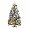 Vidaxl Árvore de Natal Artificial com Dobradiças 300 Led e Bolas 210 Cm
