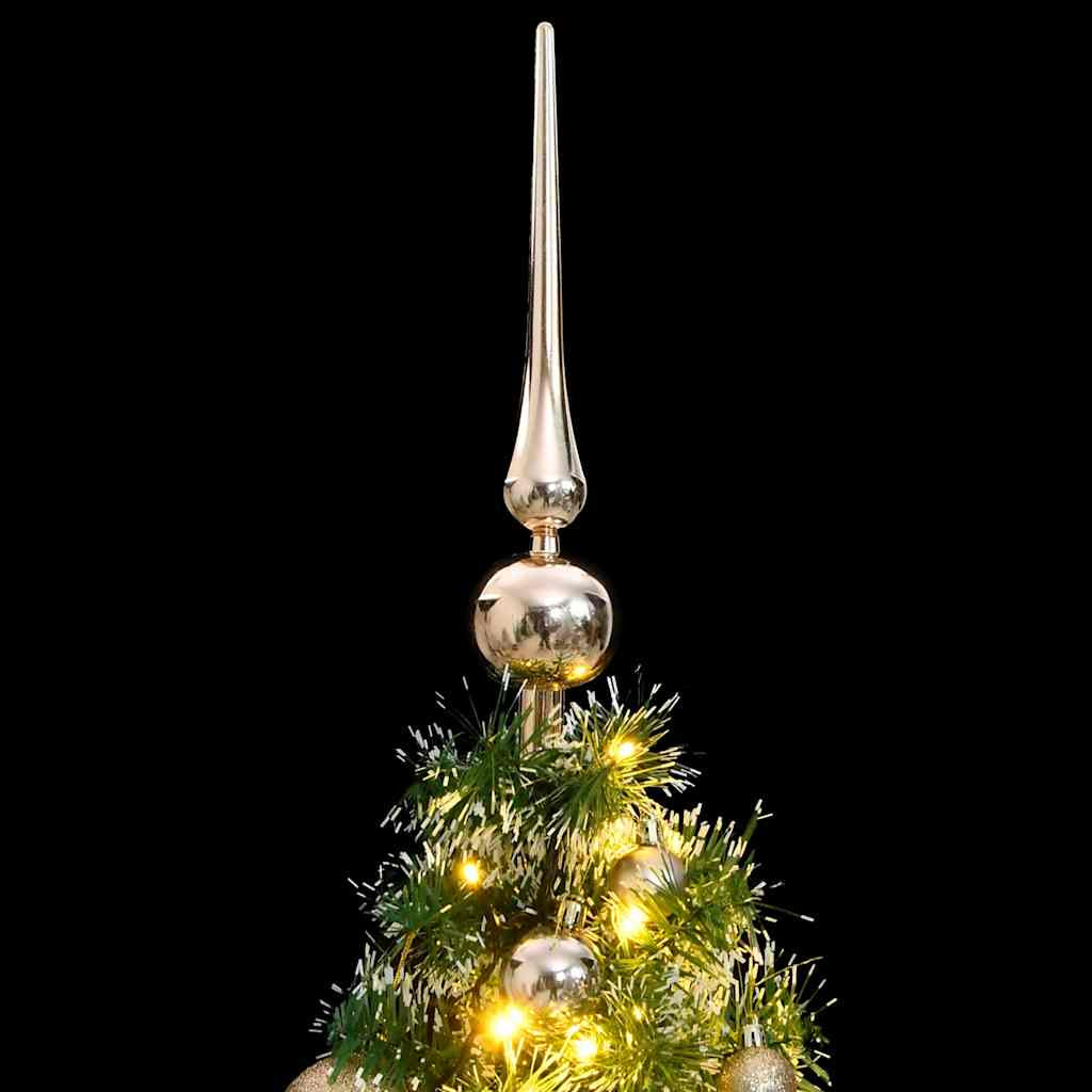 Vidaxl Árbol De Navidad Artificial Con 150 Leds Bolas Y Nieve 120 Cm_1