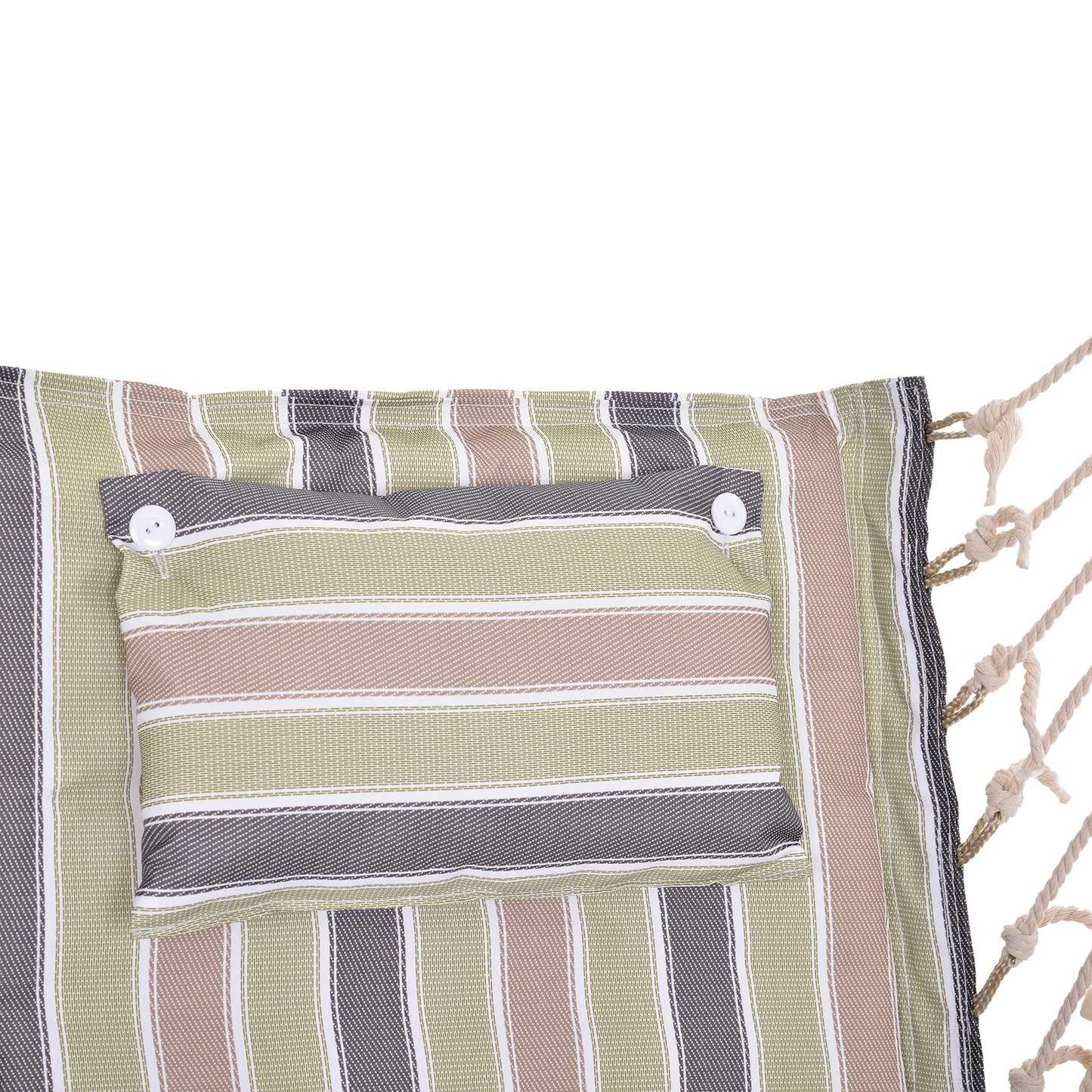 Outsunny Silla Colgante Para Exterior Interior De Rayas 100x106cm Carga 100 Kg_3