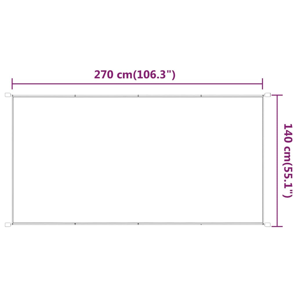 Vidaxl Toldo Vertical Blanco 140x270 Cm Tela Oxford_2