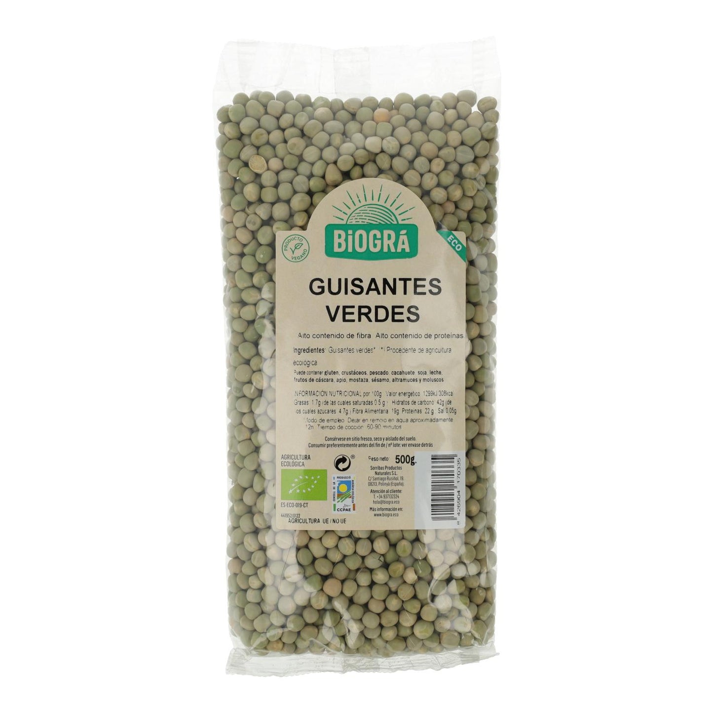 Ervilhas Biográ, 500 g