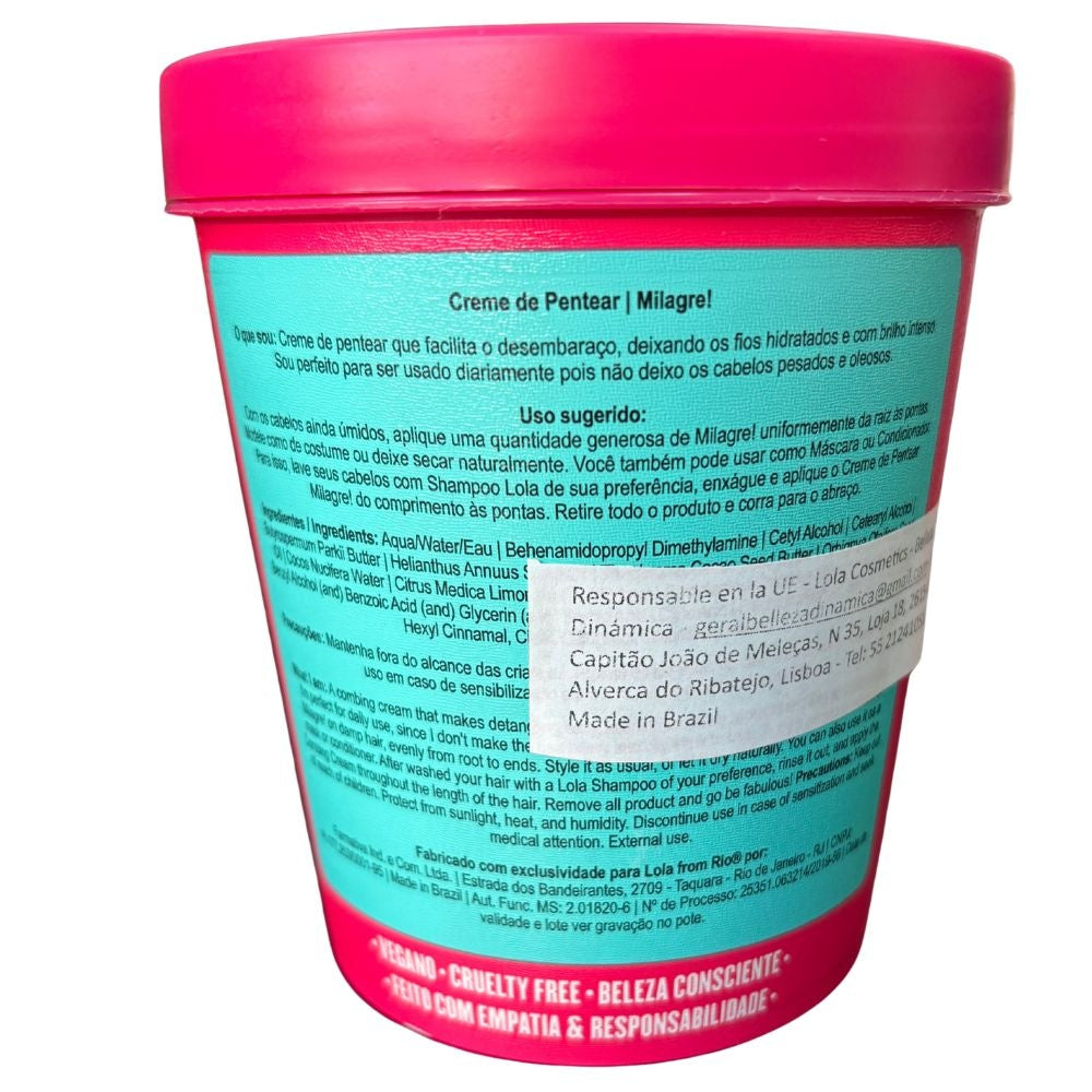 Lola Cosmetics Milagre Creme De Pentear 450g_4