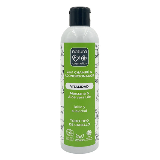 Champô e condicionador 2 em 1 Vitality Aloe &amp; Apple Bio 250 ml NaturaBIO